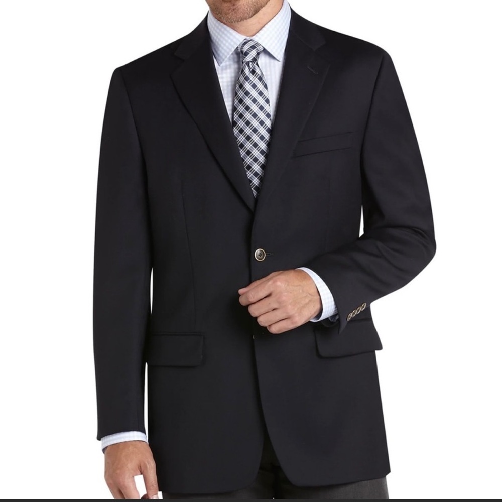 Joseph  Feiss Gold Brand Classic Fit BlazerSport Coat In Dark Navy Blue 43l